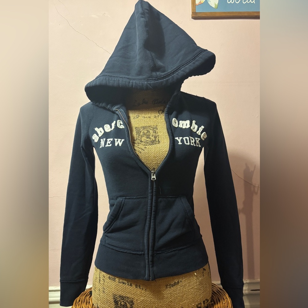 Abercrombie & Fitch Navy Hoodie with Logo